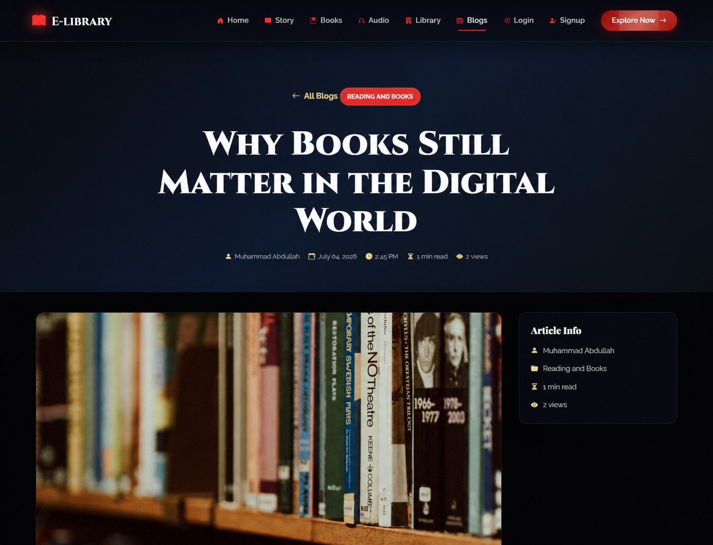 A complete Libryzo editorial article about reading in the digital world